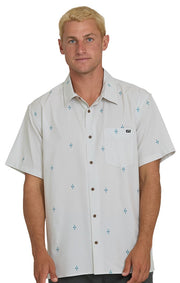 Billabong A/Div Surftrek Performance Men's Short Sleeve Button Down Shirt - Oatmeal