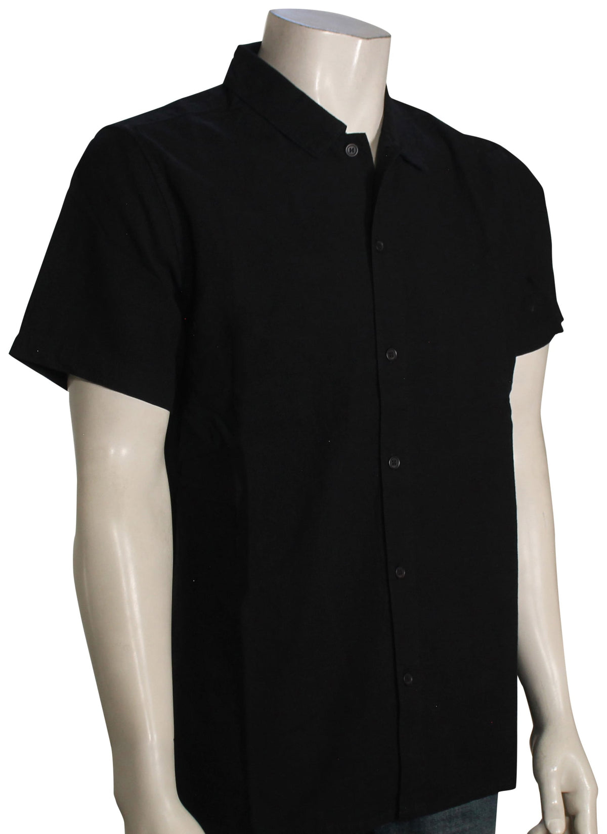 Rhythm Classic Linen SS Button Down Shirt - Black