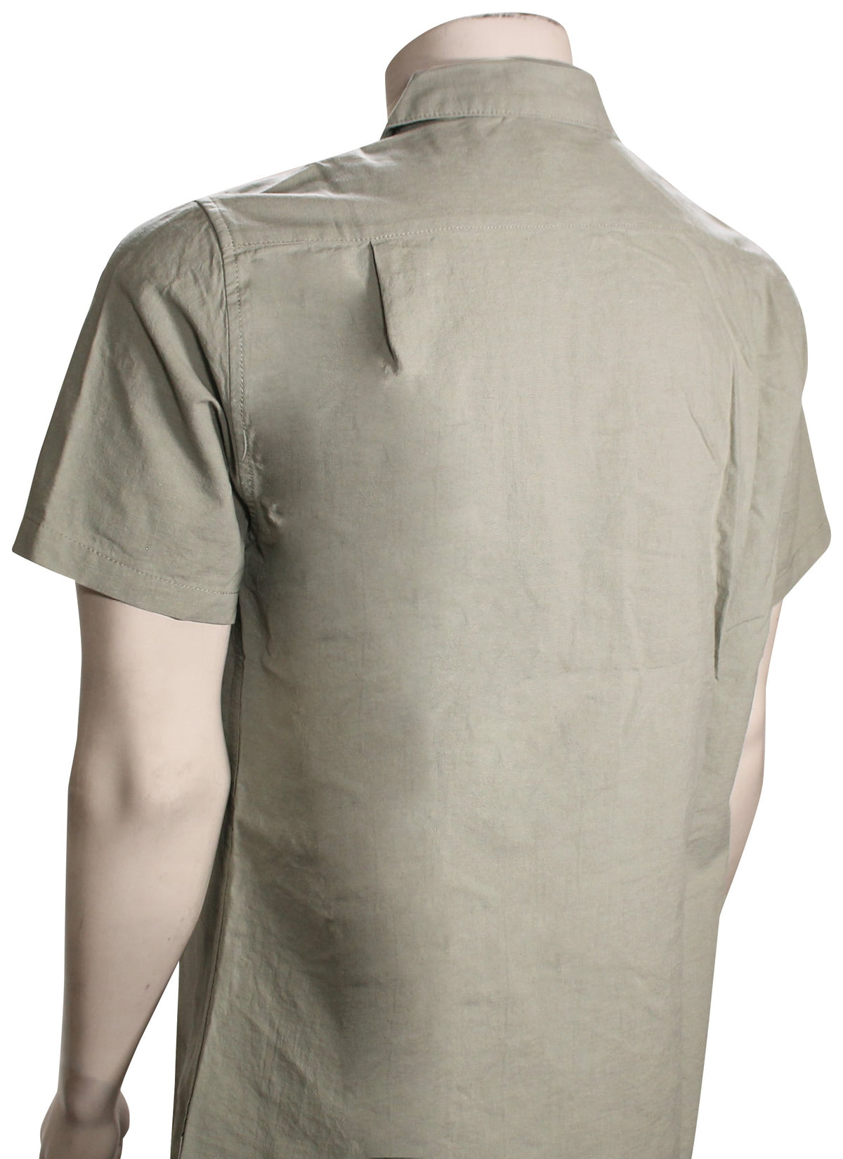 Rhythm Classic Linen SS Button Down Shirt - Seafoam – back view