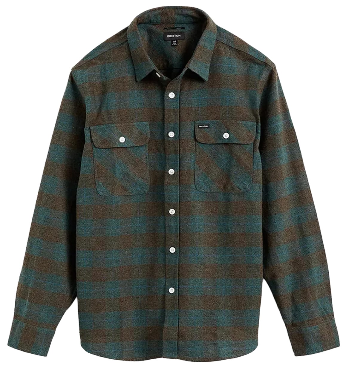 Brixton Bowery Flannel Button Down Shirt - Ocean – alternate view 1