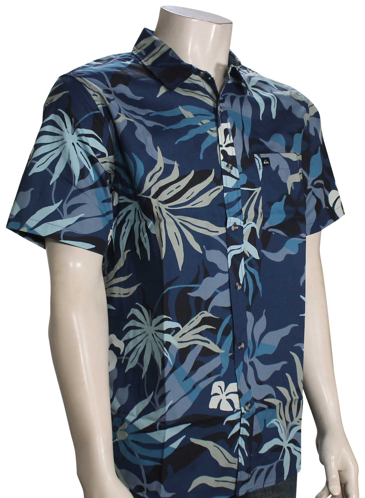 Quiksilver Blueweed Classic SS Button Down Shirt - Navy