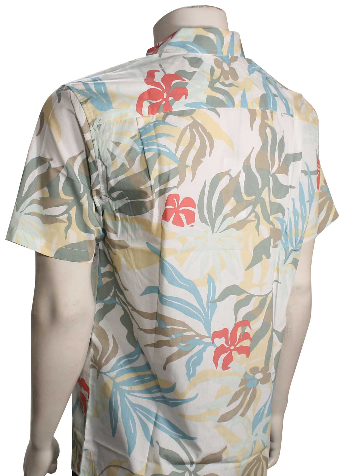 Quiksilver Blueweed Classic SS Button Down Shirt - Off White – back view