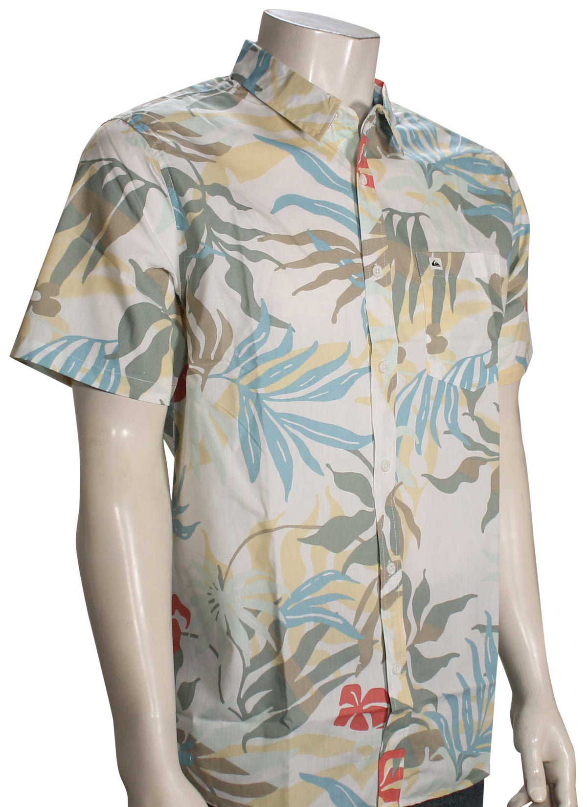 Quiksilver Blueweed Classic SS Button Down Shirt - Off White