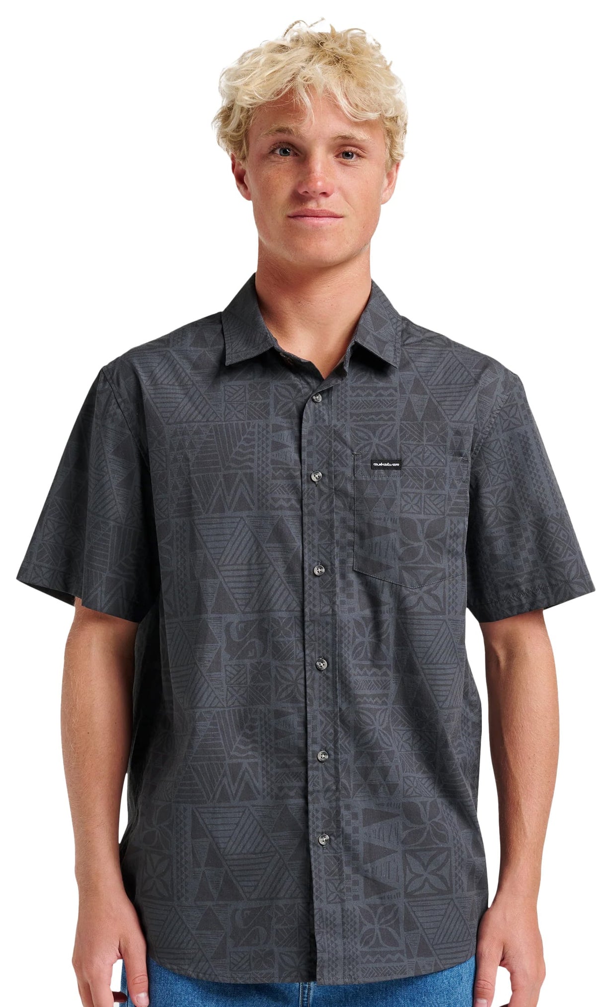 Quiksilver Makaha Classic SS Button Down Shirt - Iron Gate