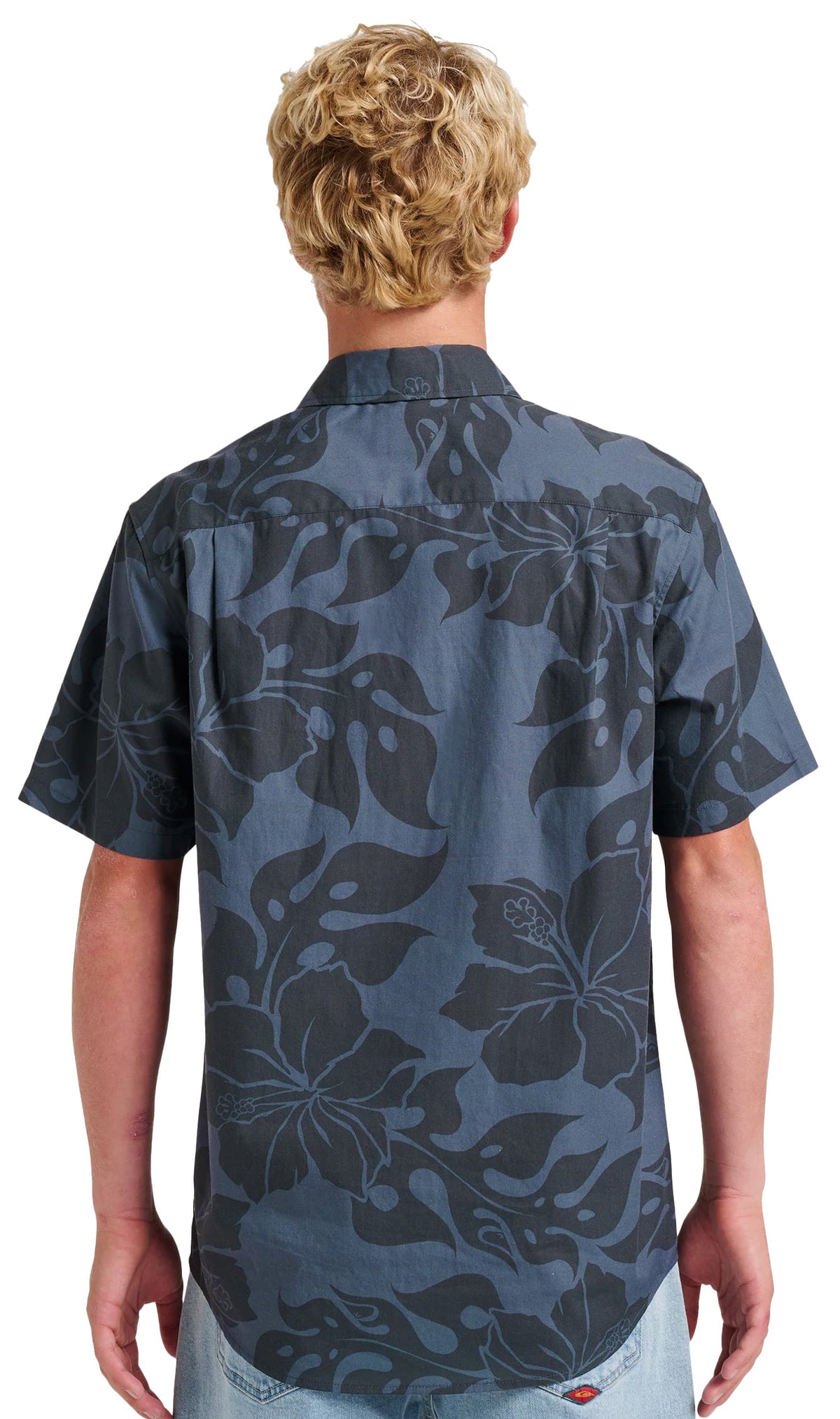 Quiksilver Oceanview Classic SS Button Down Shirt - Phantom – back view