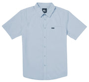 Quiksilver Ridgeport Tech Classic UPF Men's Short Sleeve Button Down Shirt - Skyway