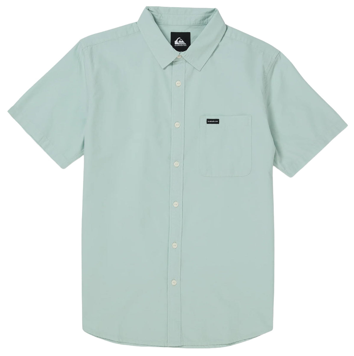 Quiksilver Shore Break Classic Men's Short Sleeve Button Down Shirt - Blue Haze – alternate view 1