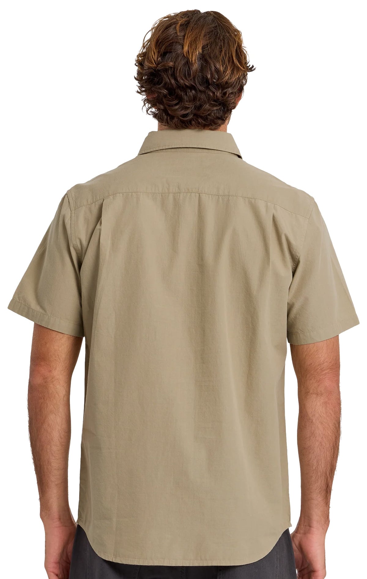Quiksilver Shore Break Classic Men's Short Sleeve Button Down Shirt - Seneca Rock – back view