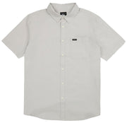 Quiksilver Shore Break Classic Men's Short Sleeve Button Down Shirt - Micro Chip Grey