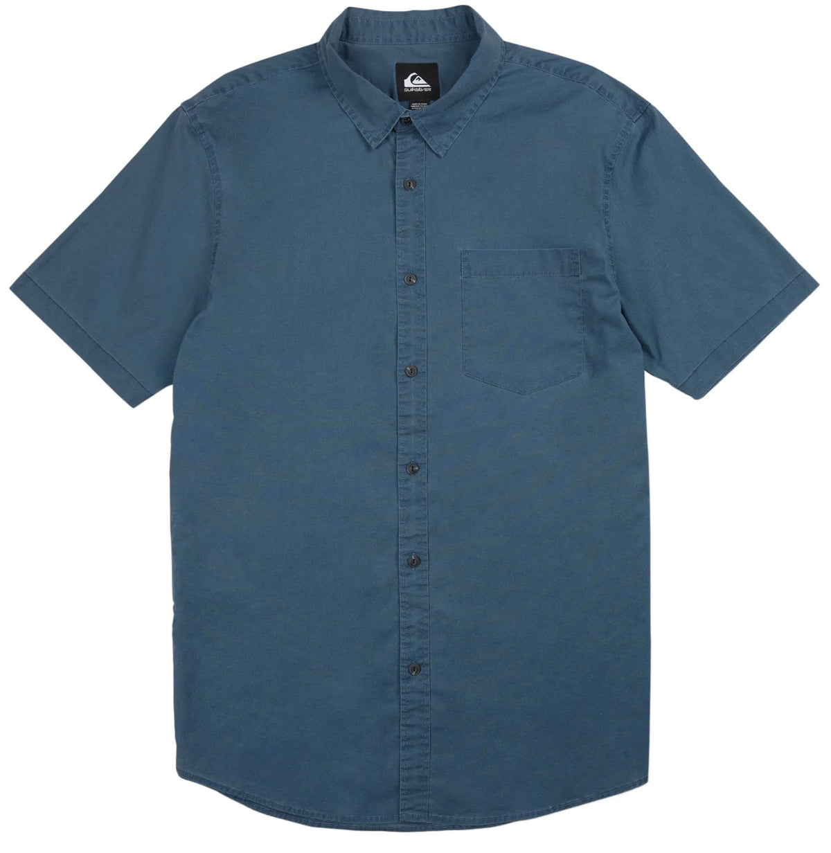 Quiksilver Saltwater Classic Stretch Short Sleeve Cotton Shirt - Riviera Blue