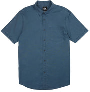 Quiksilver Saltwater Classic Stretch Short Sleeve Cotton Shirt - Riviera Blue