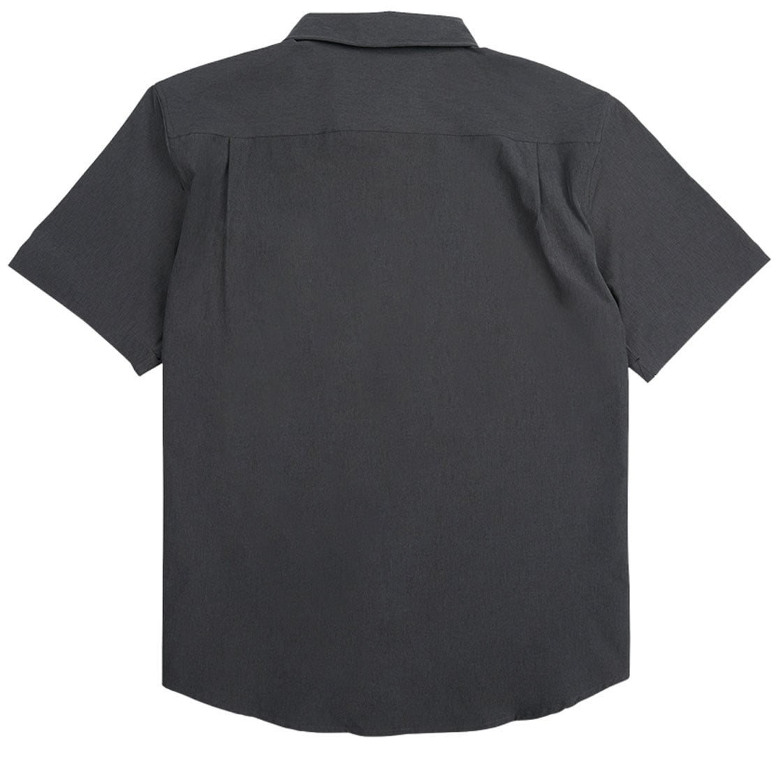 Quiksilver Ridgeport Tech Classic UPF Men's Short Sleeve Button Down Shirt - Phantom Black – back view