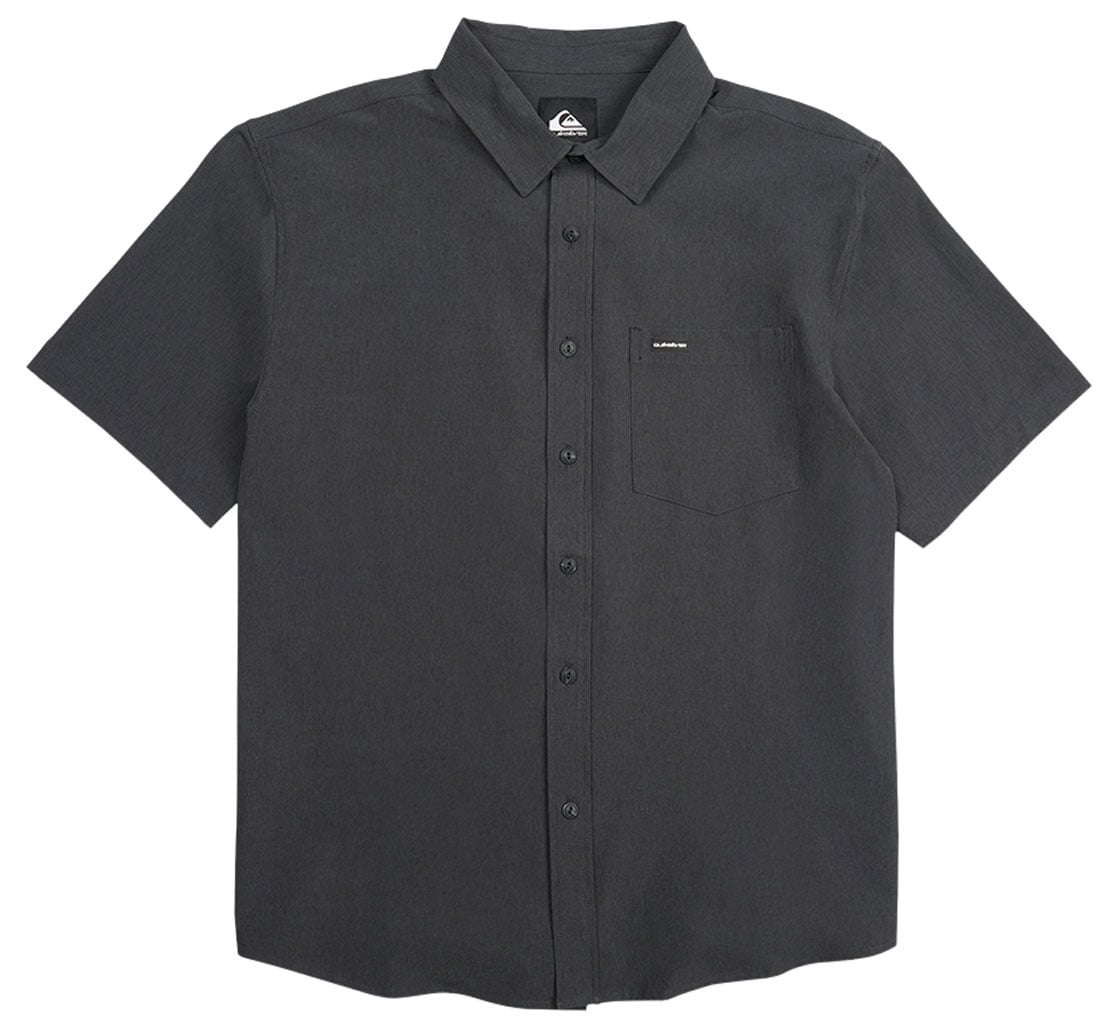 Quiksilver Ridgeport Tech Classic UPF Men's Short Sleeve Button Down Shirt - Phantom Black