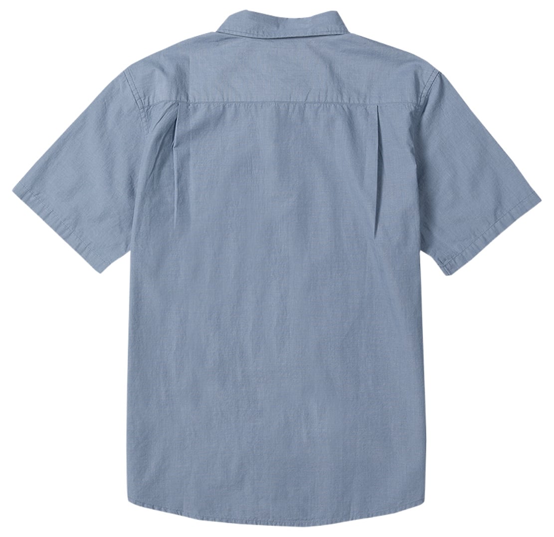 Quiksilver Shore Break Classic Men's Short Sleeve Button Down Shirt - Quiet Harbor – back view