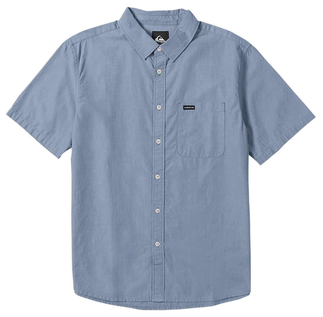 Quiksilver Shore Break Classic Men's Short Sleeve Button Down Shirt - Quiet Harbor