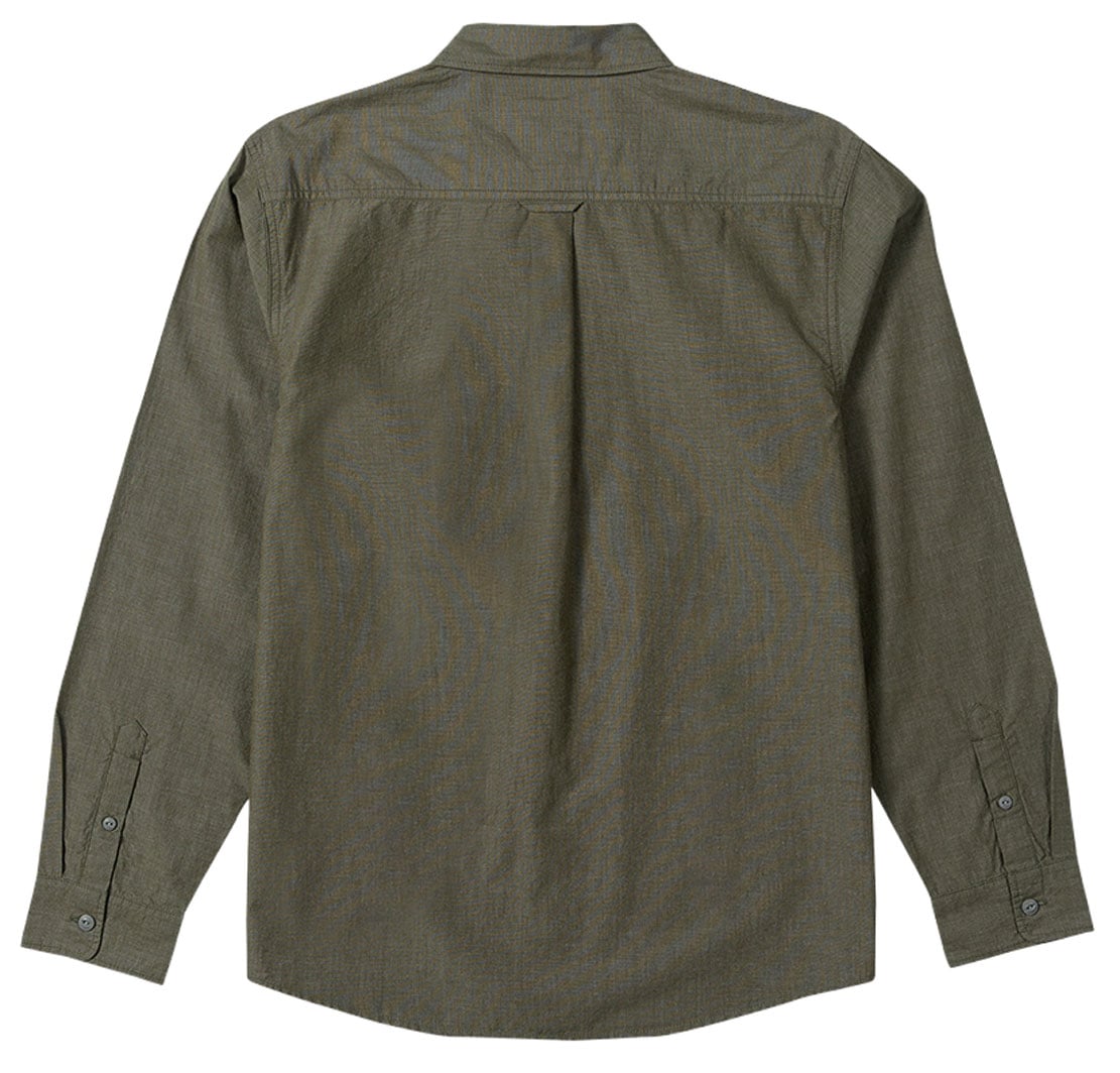 Quiksilver Shore Break Classic Men's Long Sleeve Button Down Shirt - Grape Leaf – back view