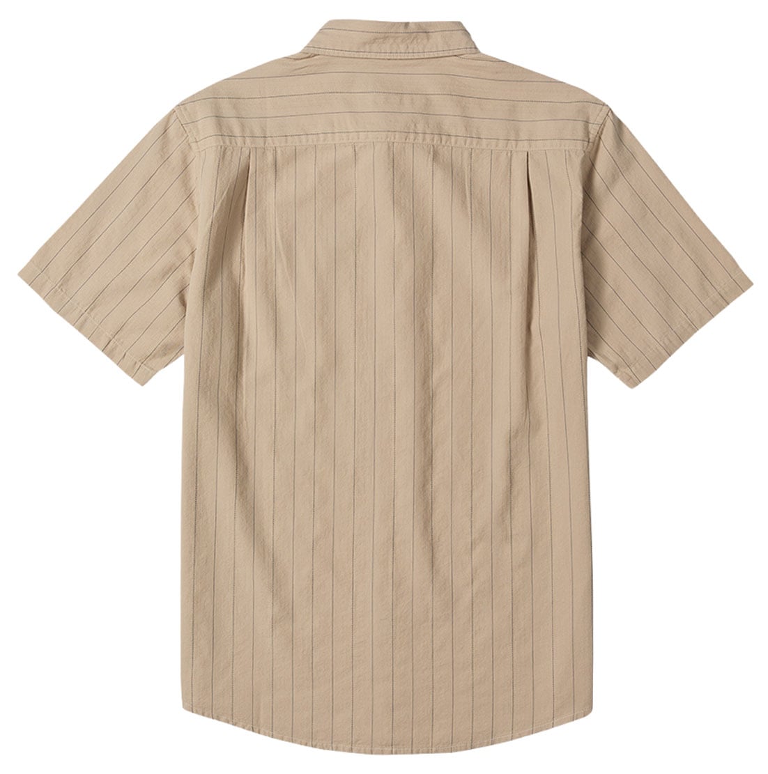 Quiksilver Dobby Stripe Classic Men's Short Sleeve Button Down Shirt - Peyote – back view