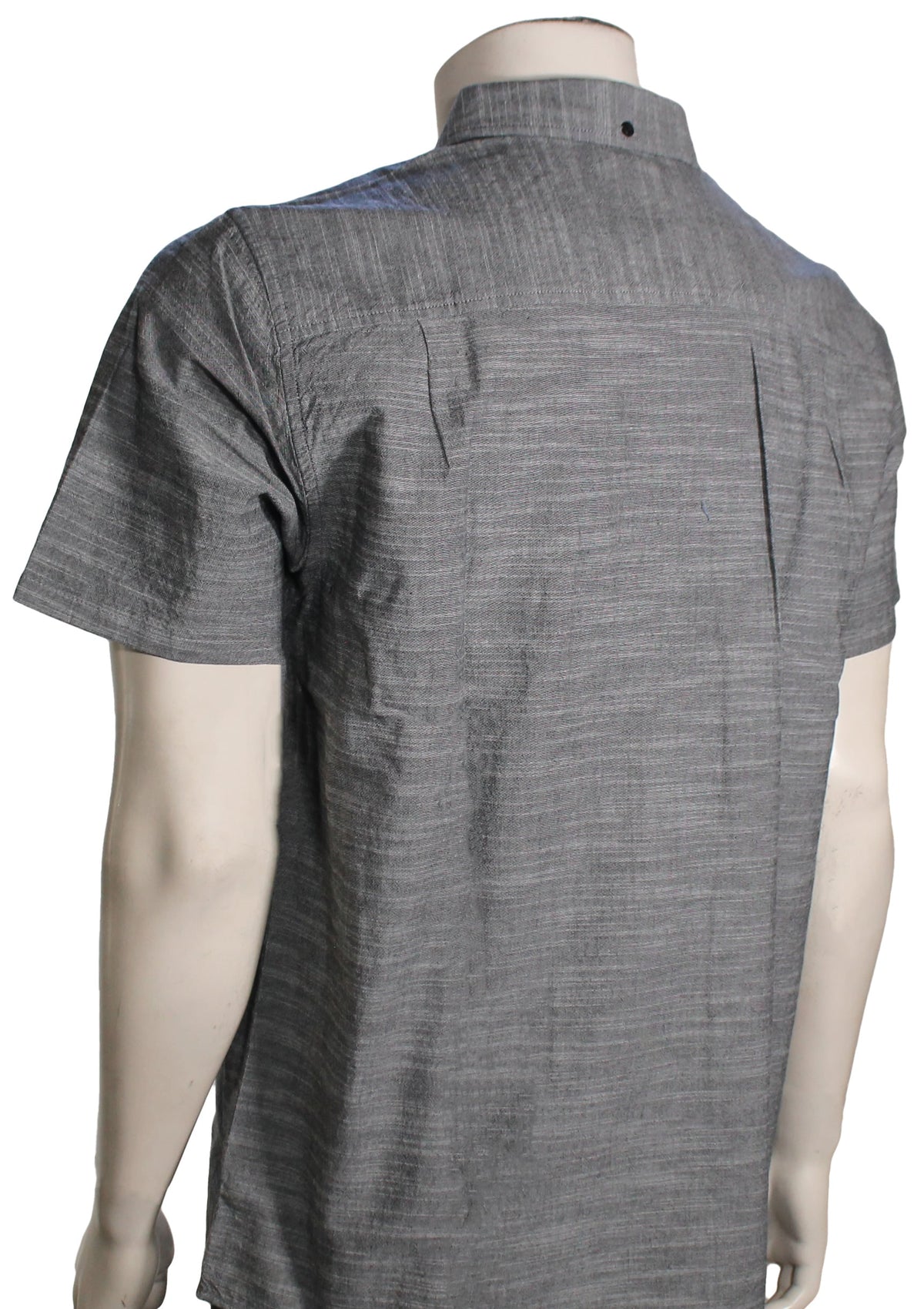 Hurley Icon Stretch SS Button Down Shirt - Black – back view