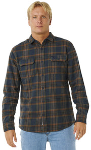 Rip Curl Griffin LS Flannel Shirt - Dark Blue