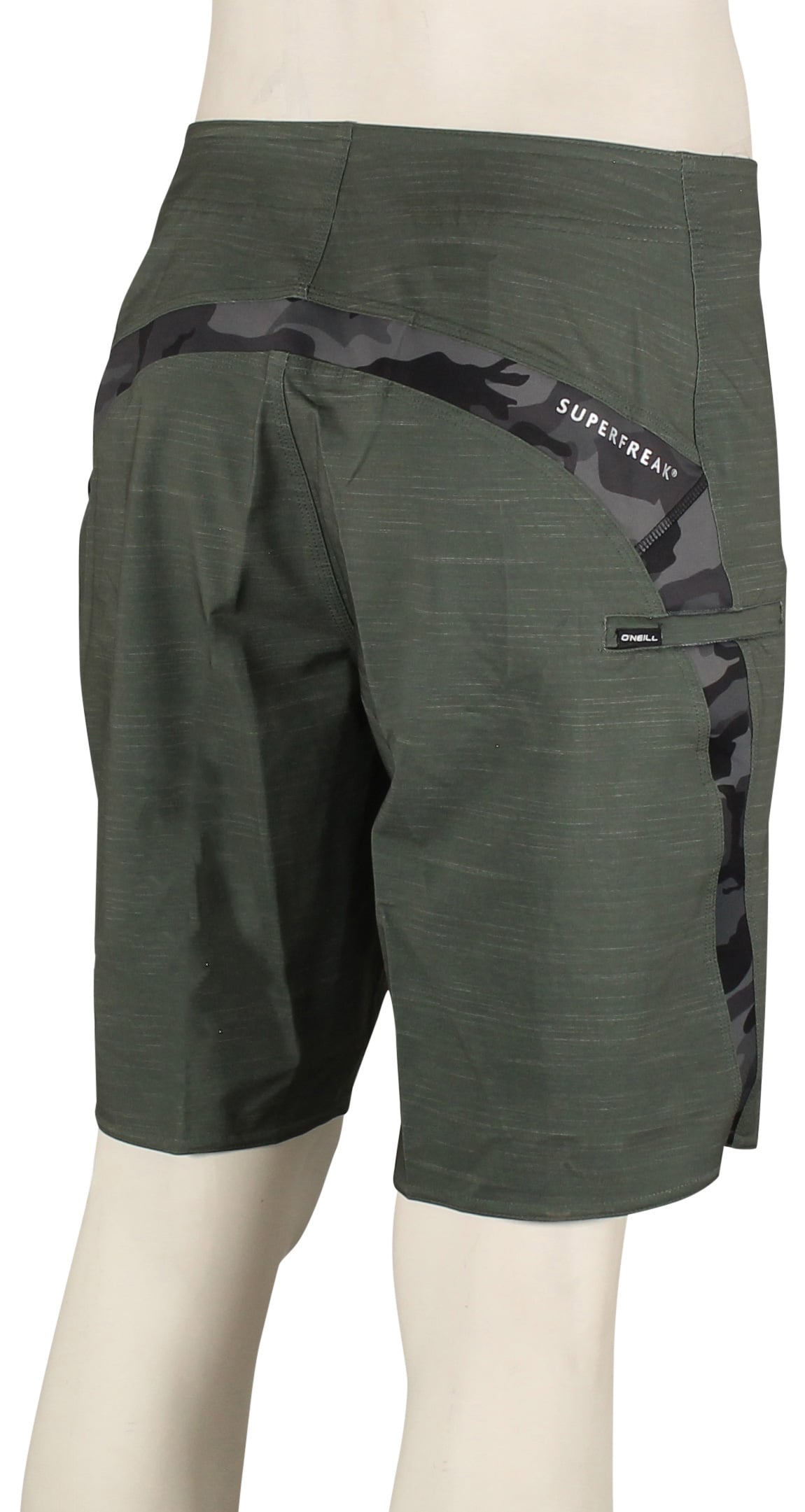 O'Neill Superfreak Solid 20" Boardshorts - Olive – back view