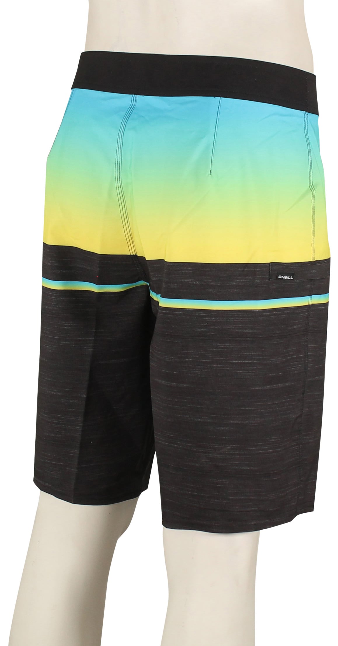 O'Neill Hyperfreak Heat Block 21" Boardshorts - Black – back view