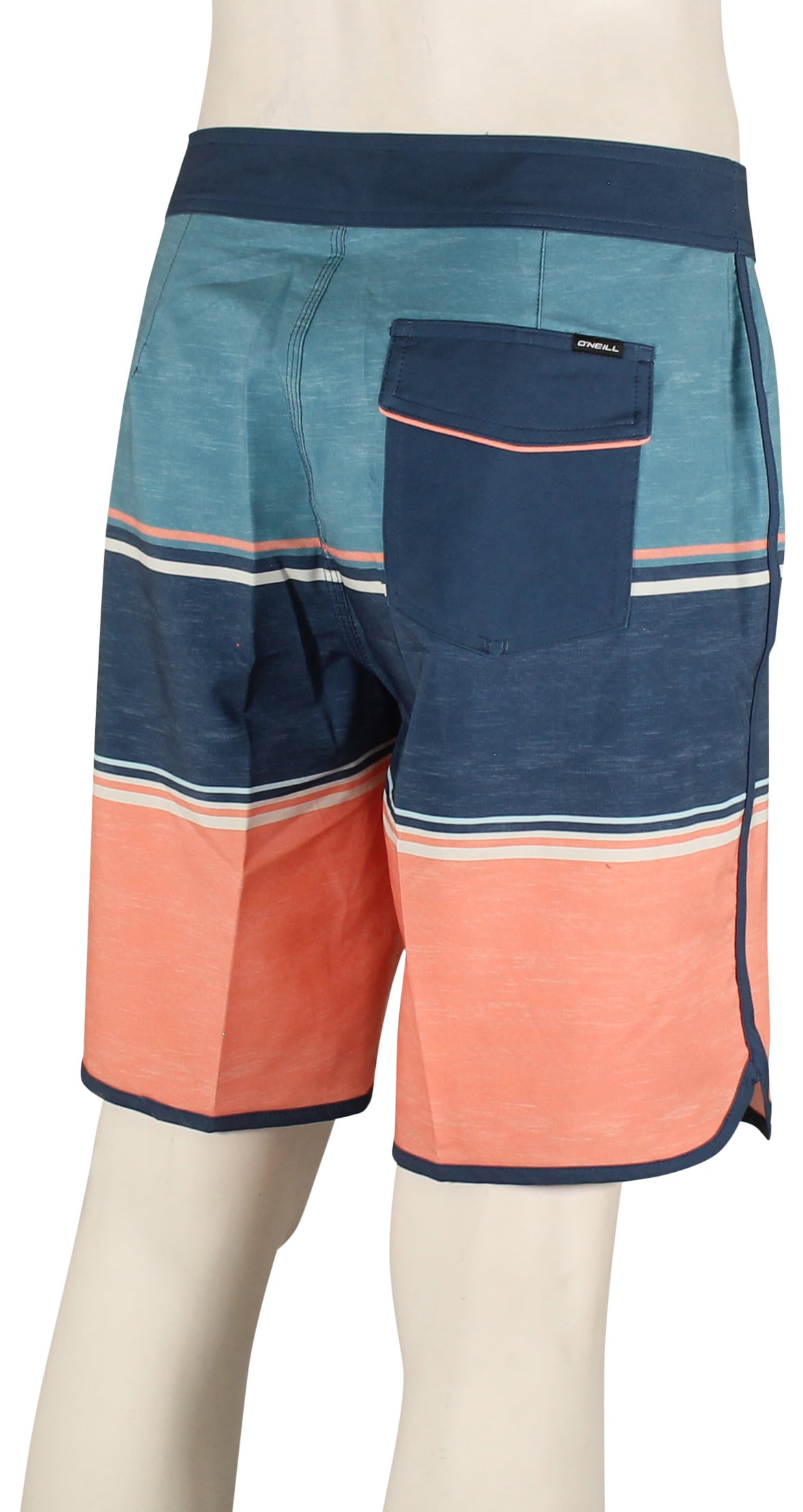 O'Neill Lennox Scallop 19" Boardshorts - Coral – back view