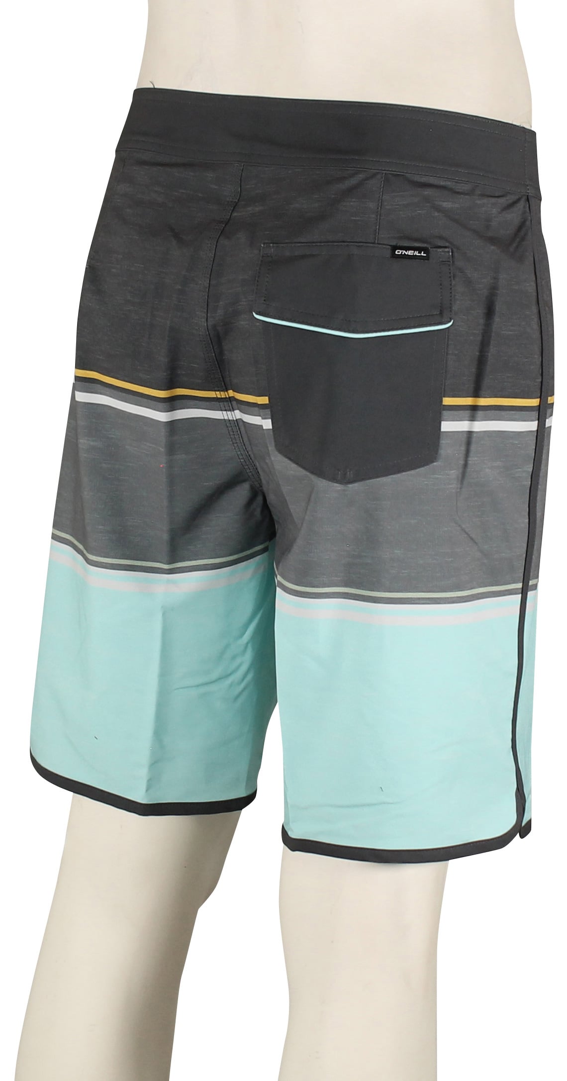 O'Neill Lennox Scallop 19" Boardshorts - Gravel – back view