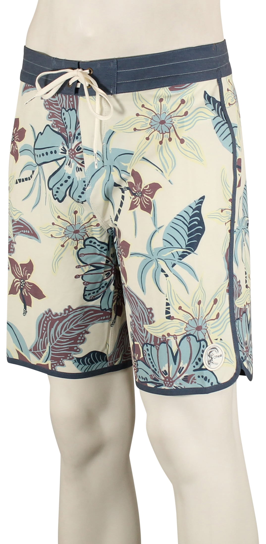 O'Neill OG Print Scallop 18" Boardshorts - Cream