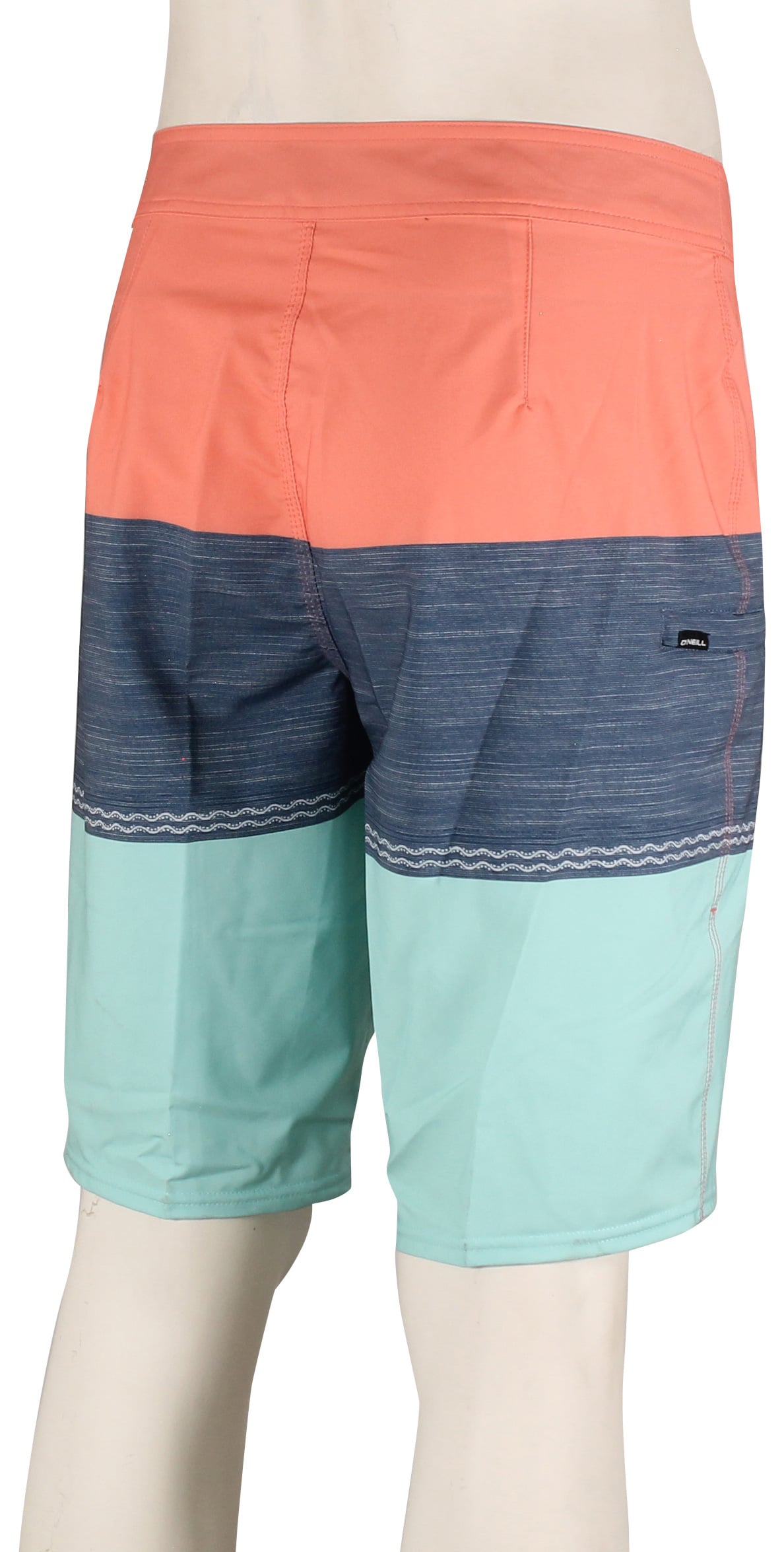 O'Neill Hyperfreak Heat Block 21" Boardshorts - Coral – back view