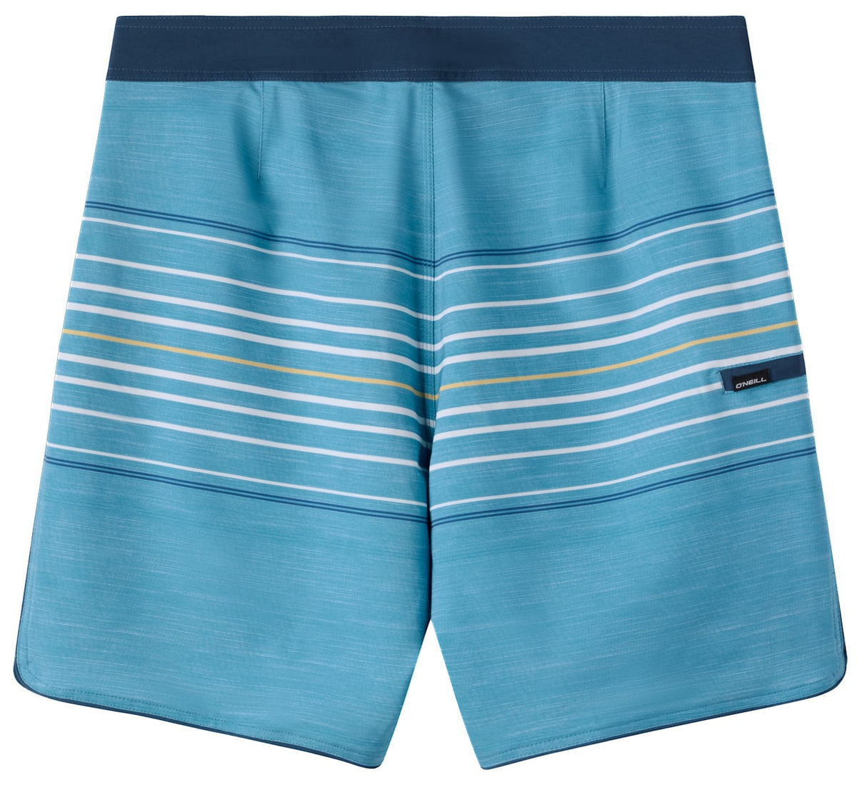 O'Neill Hyperfreak Heat Stripe Scallop 18" Boardshorts - Stormy – back view