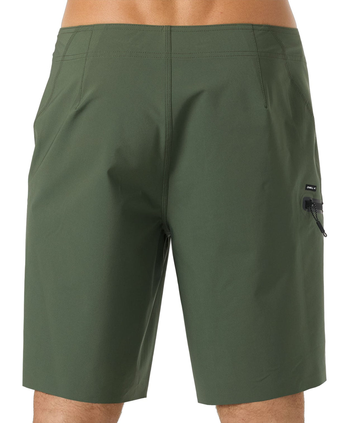 O'Neill Hyperfreak Tech Solid 19" Men's Boardshorts - Dark Olive – back view