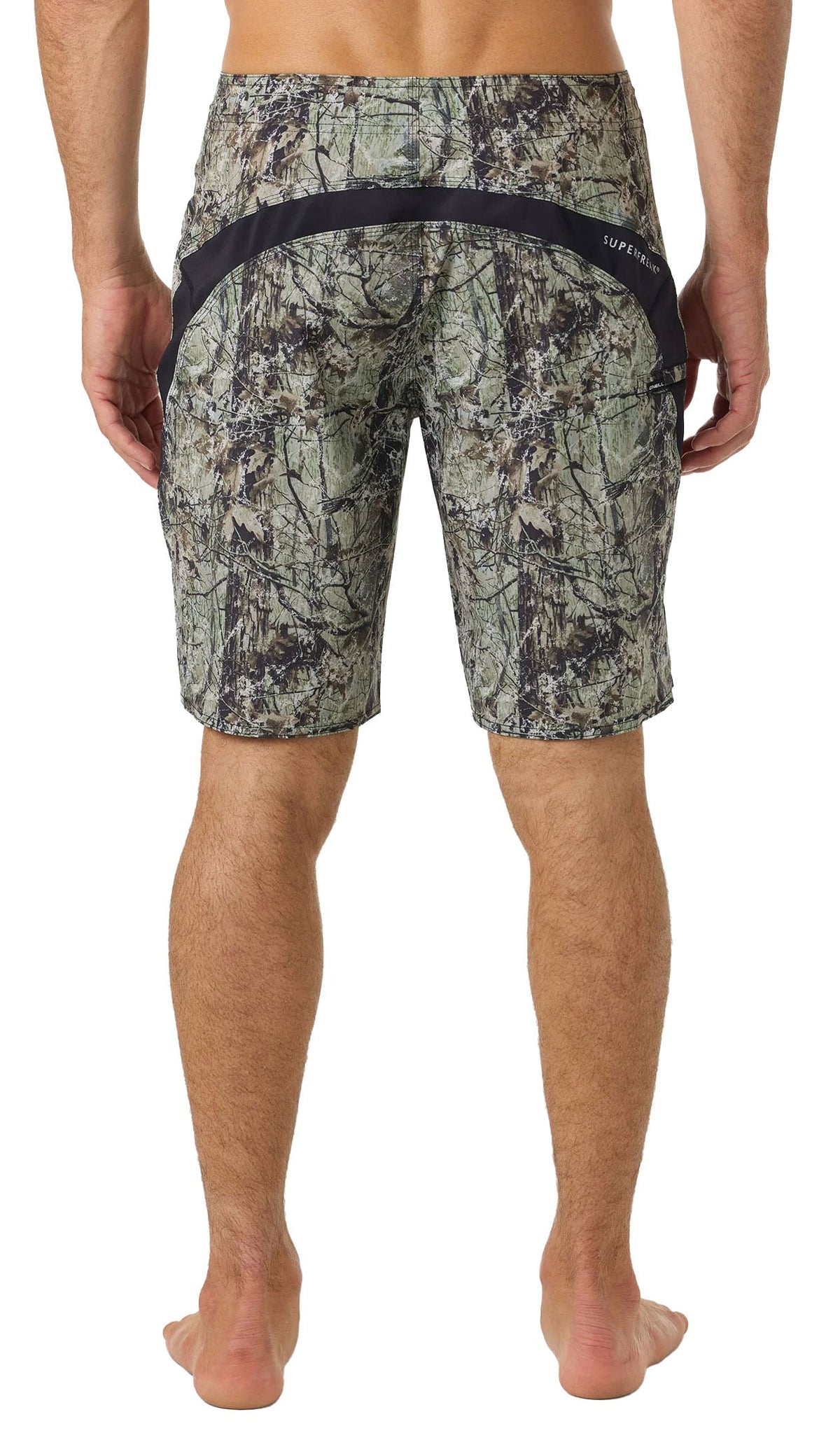 O'Neill Men's Superfreak 20" Boardshorts - Hyperfreak Stretch Swim Trunks, Seagrass – alternate view 3