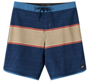 O'Neill Men's Lennox Scallop 19" Boardshorts - 4-Way Stretch Swim Trunks, Navy