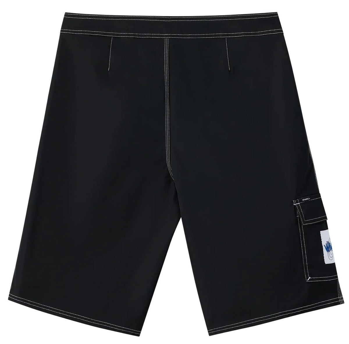 O'Neill Men's Sideswipe 22" Boardshorts - Below-the-Knee Swim Trunk, Black – back view