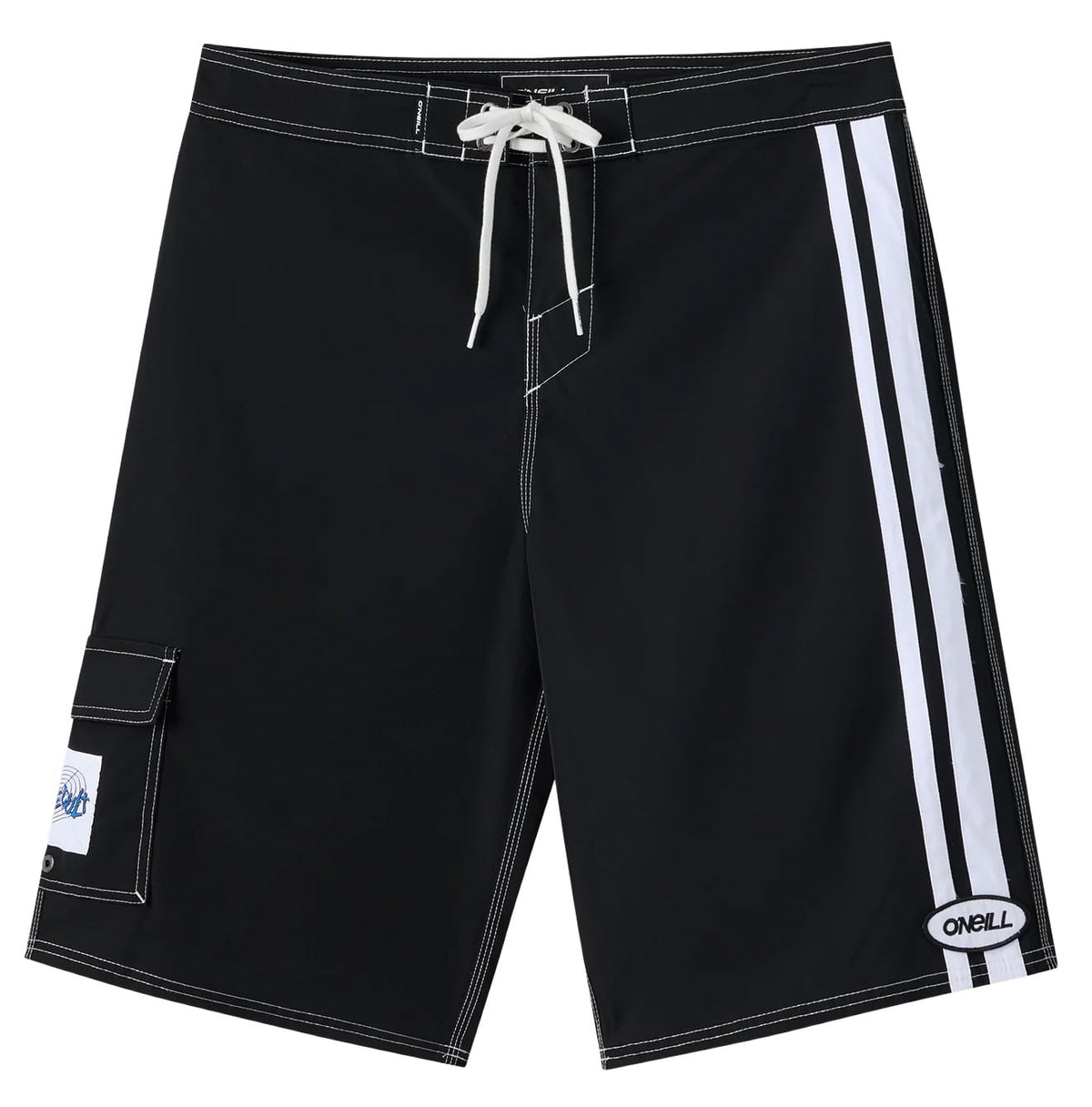 O'Neill Men's Sideswipe 22" Boardshorts - Below-the-Knee Swim Trunk, Black