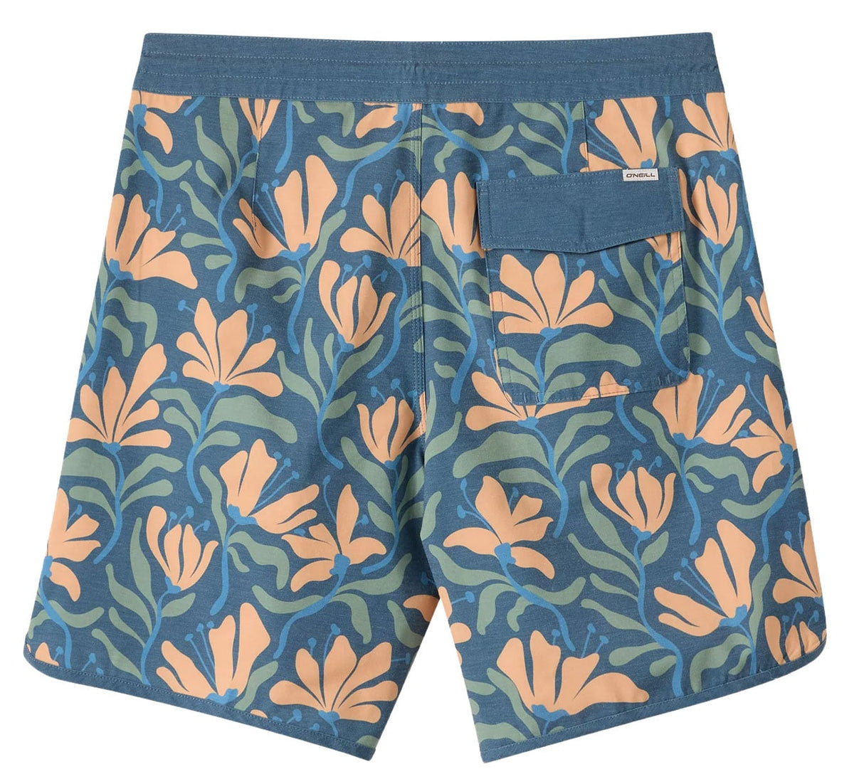 O'Neill Cruzer Scallop 18" Men's Boardshorts - Dark Slate – back view