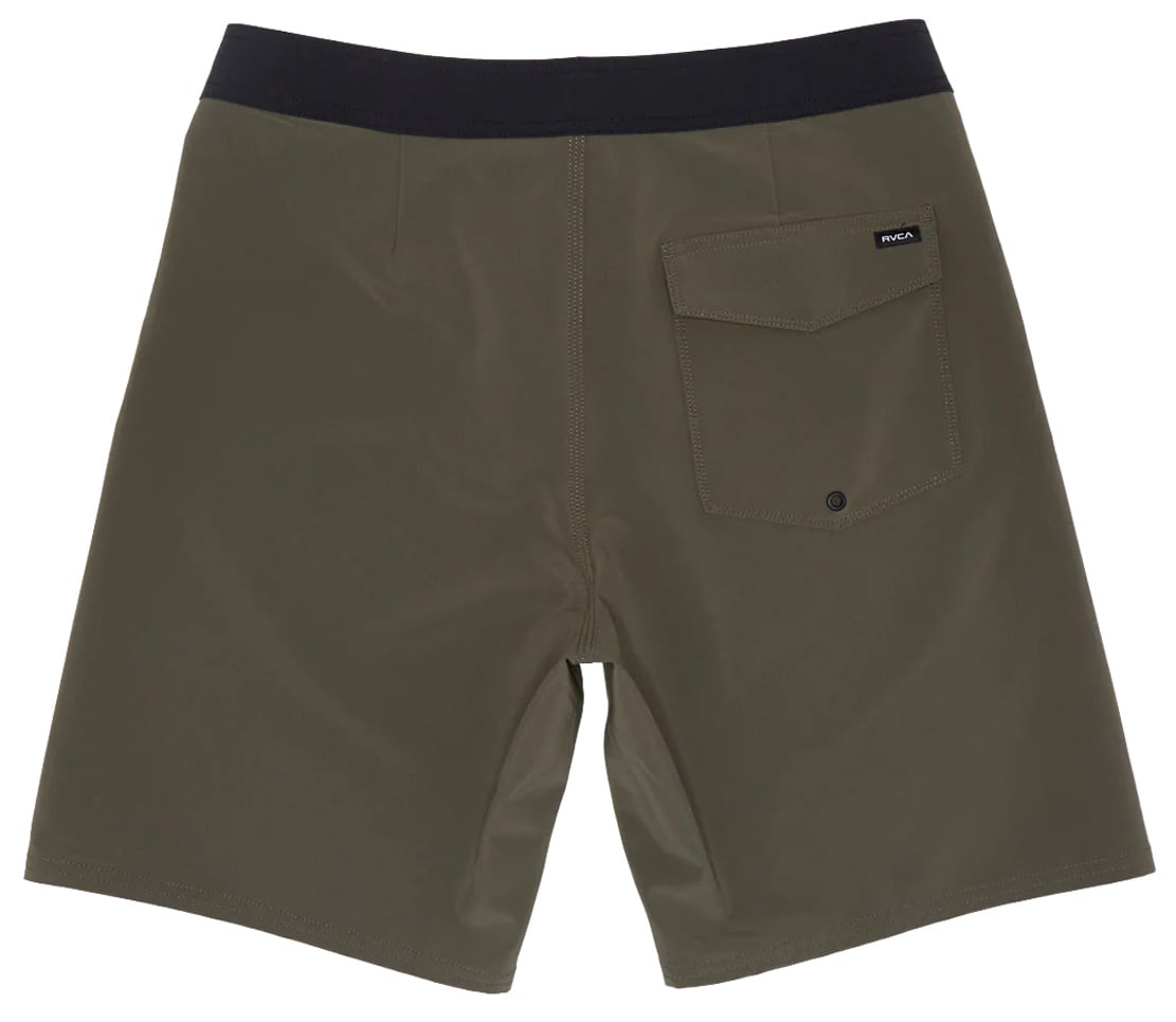 RVCA VA Solid Trunk 19" Boardshorts - Fatigue – back view