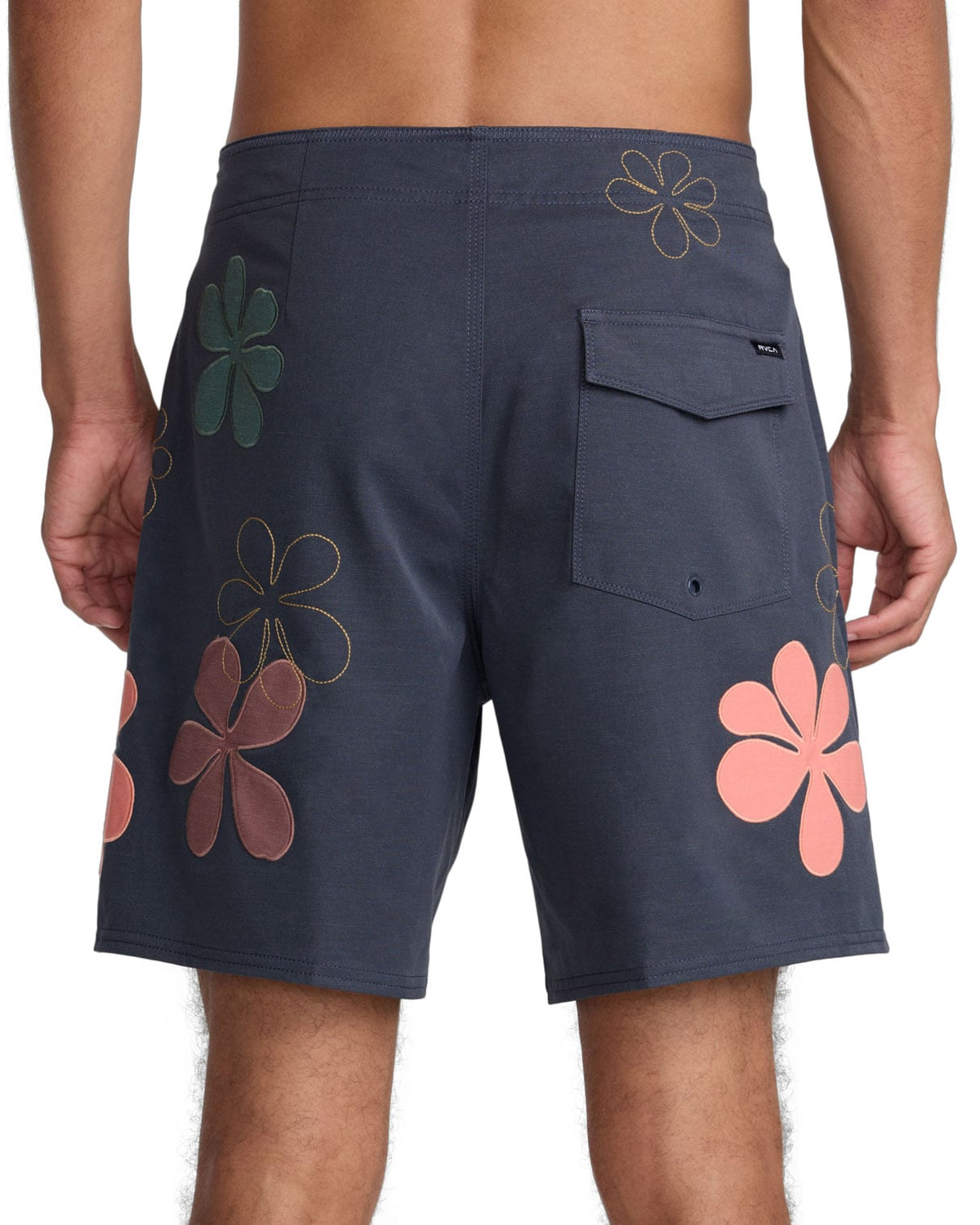 RVCA Bryce Baker 18" Men's Boardshorts - Garage Blue – back view