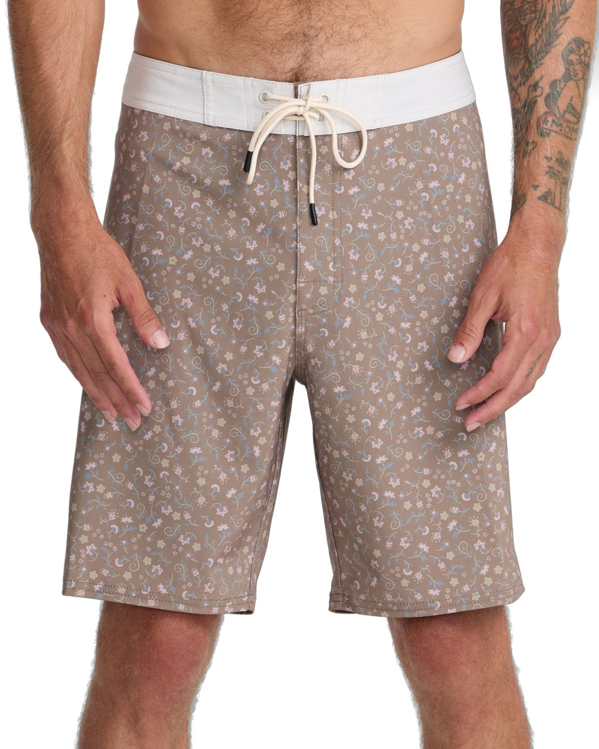RVCA Trunk Print 19" Men's Boardshorts - Coyote