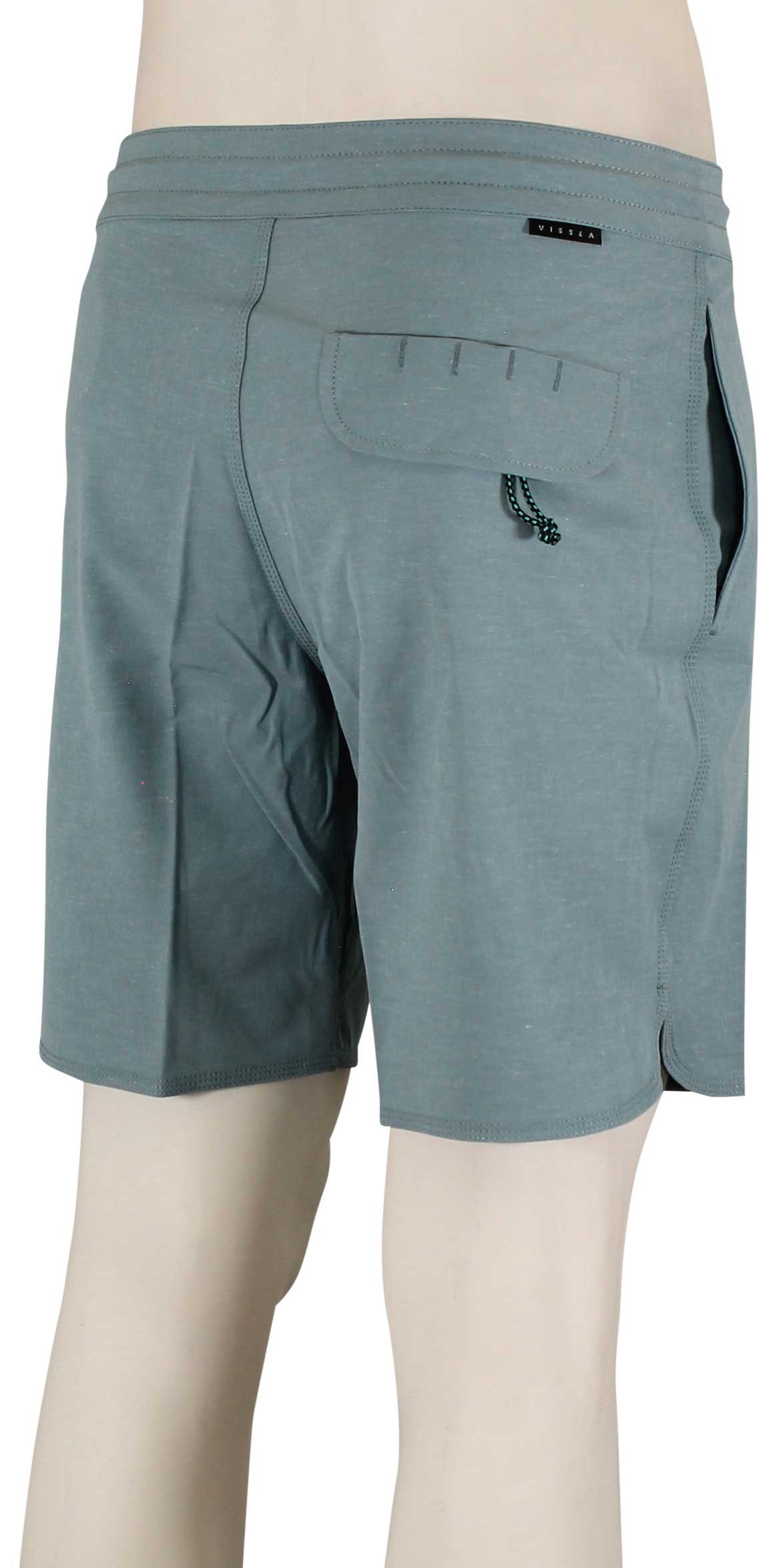 Vissla Stoke'm 17.5" Boardshorts - Light Slate – back view