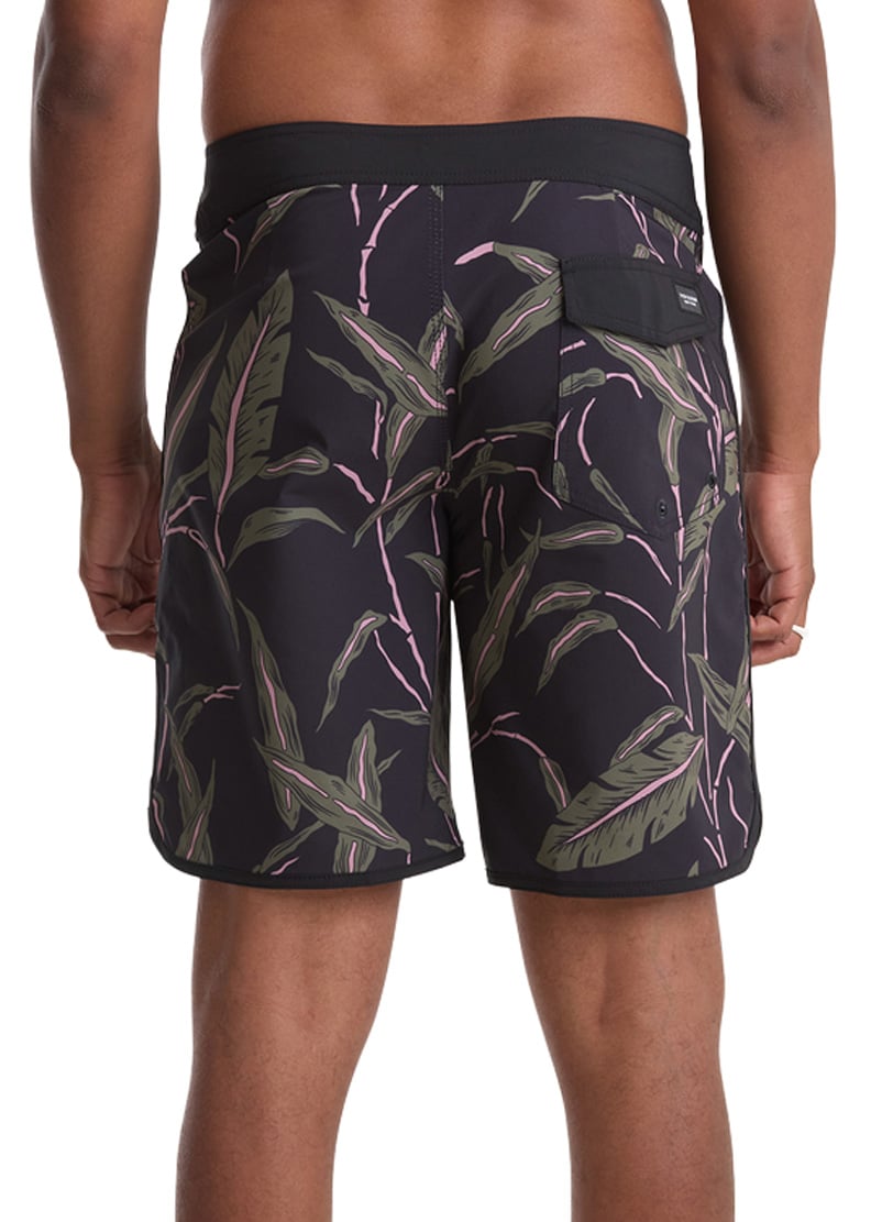 Volcom Encounter Scallop Mod 19" Men's Boardshorts - Black – back view