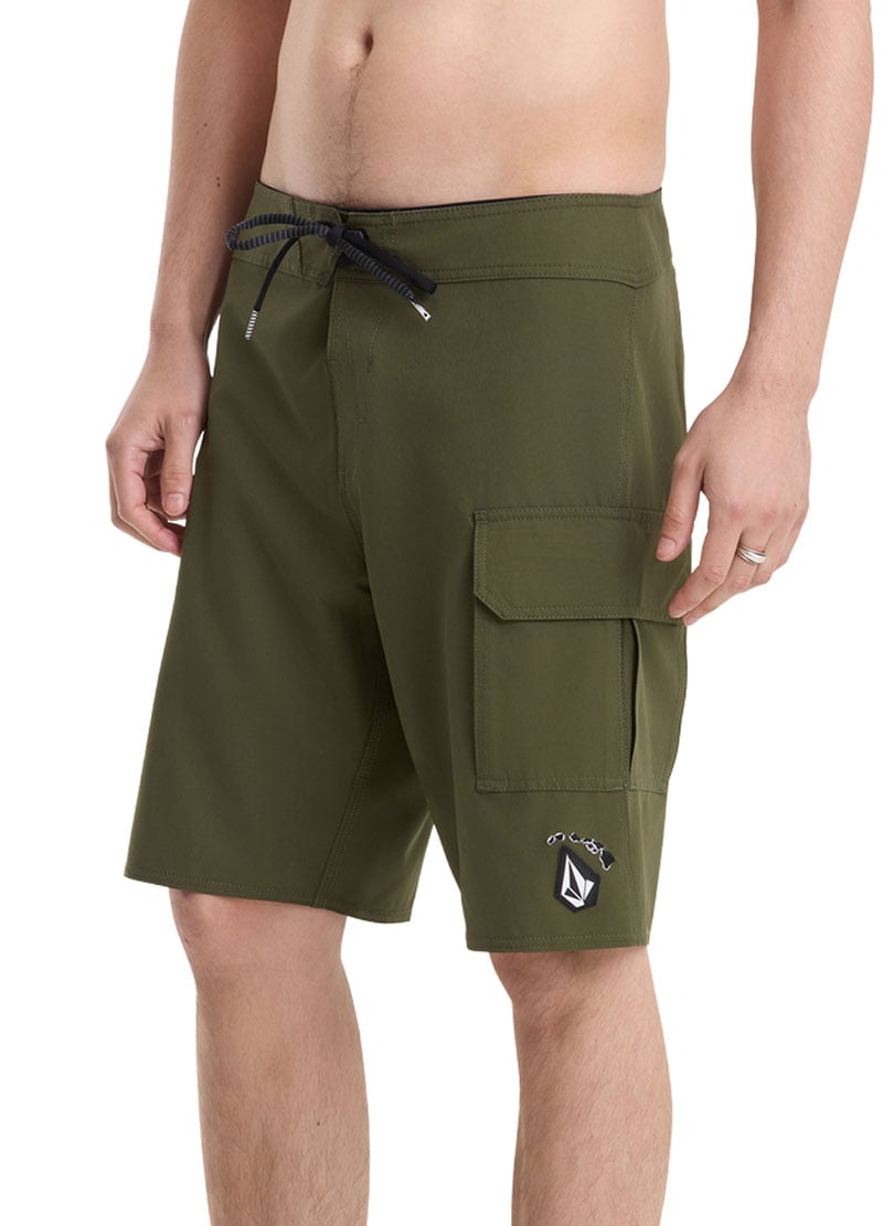 Volcom HW Truly Preemo Mod 20" Men's Boardshorts - Squadron Green – alternate view 1