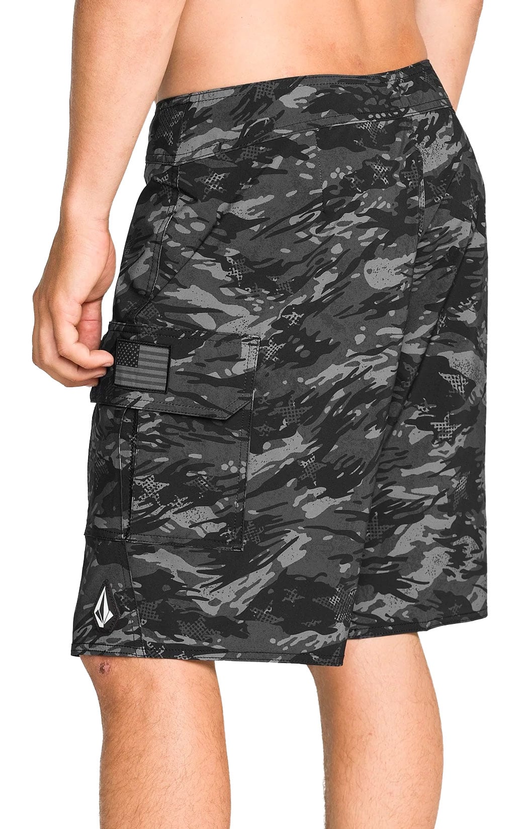 Volcom 4th Of July Preemo Mod 20" Men's Boardshorts - Dark Charcoal – back view