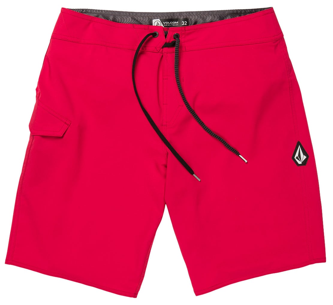 Volcom Lido Solid Mod-Tech 20" Men's Boardshorts - Ribbon Red