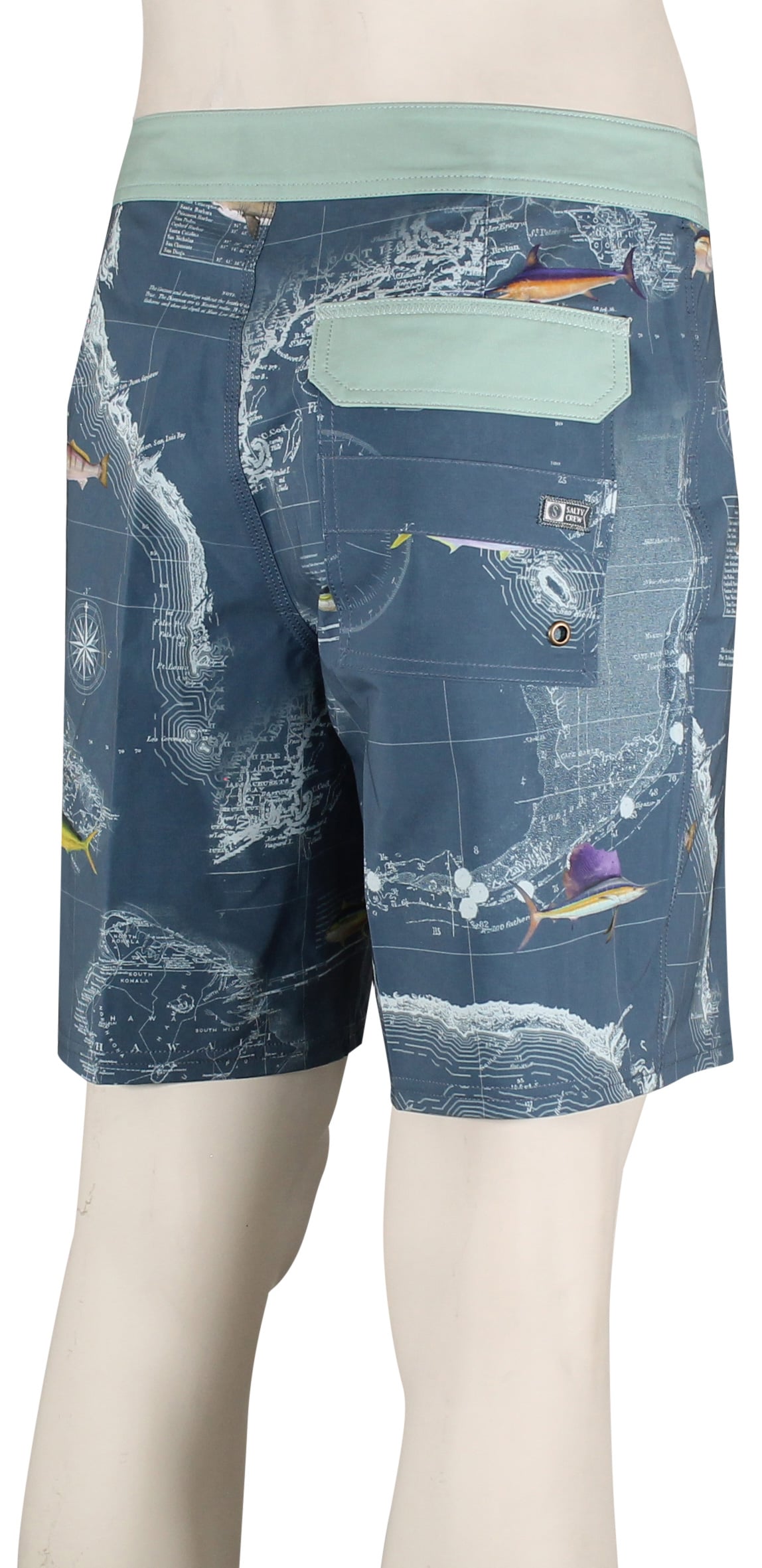 Salty Crew Crew 19" Boardshorts - Navy – back view