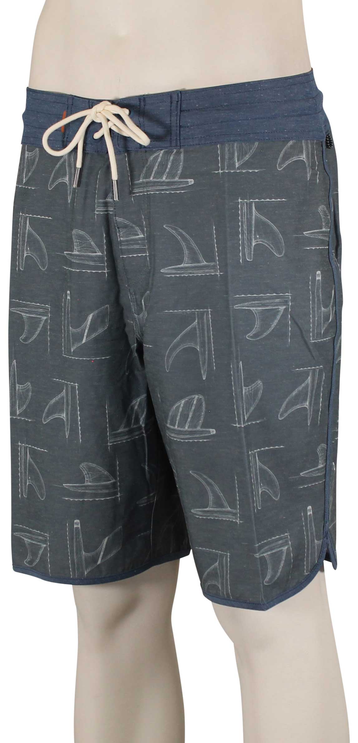 Quiksilver Waterman Fin Party Scallop Boardshorts - Ensign Blue