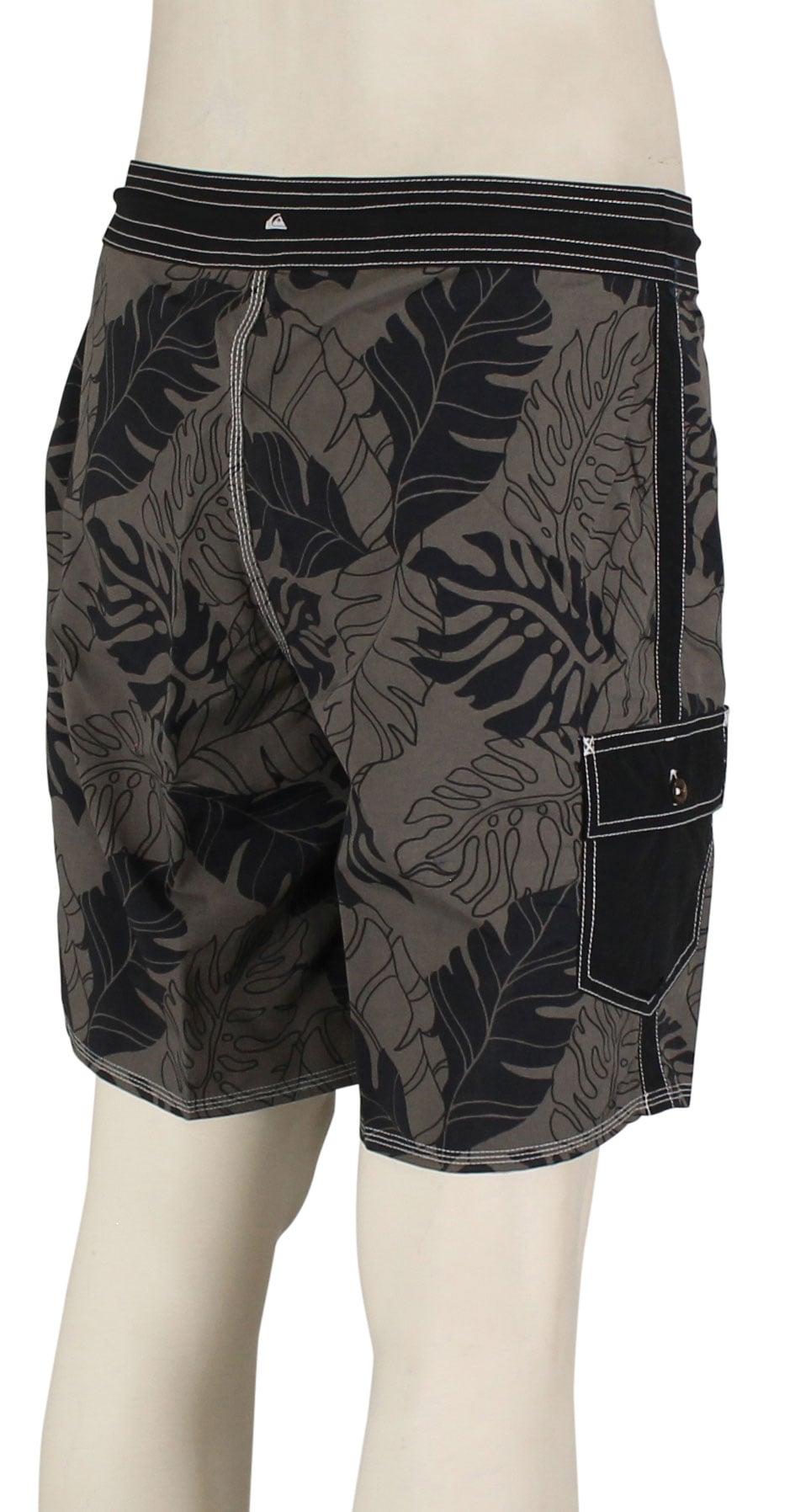 Quiksilver Waterman Throwback Print 19" Boardshorts - Black Throwback – back view