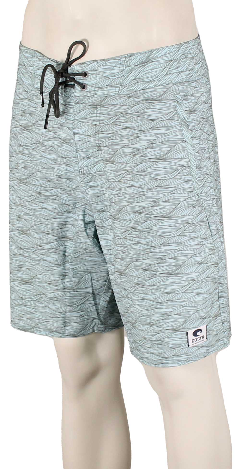 Costa Tides Printed Boardshorts - Swells Marina Blue - 32