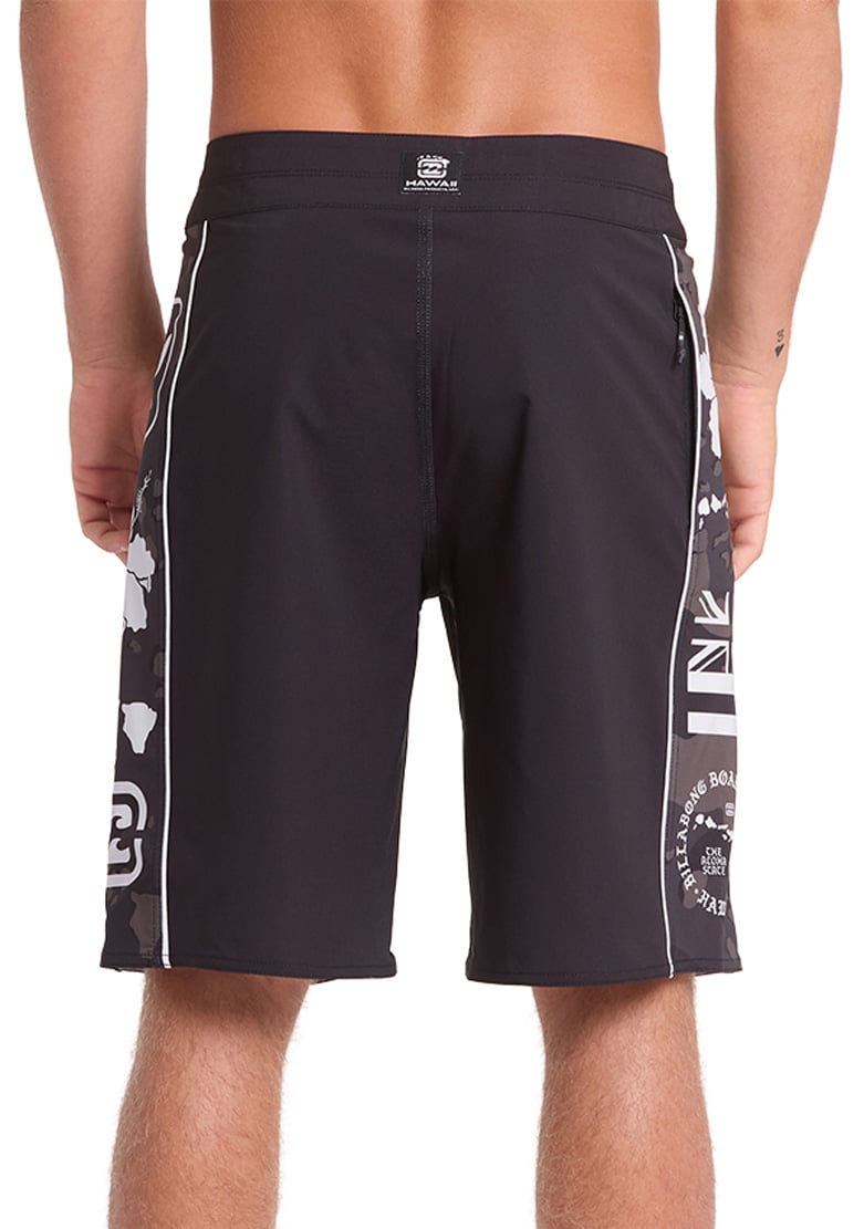 Billabong New Wave 2.0 Hawaii Pro 19" Men's Boardshorts - Black – back view