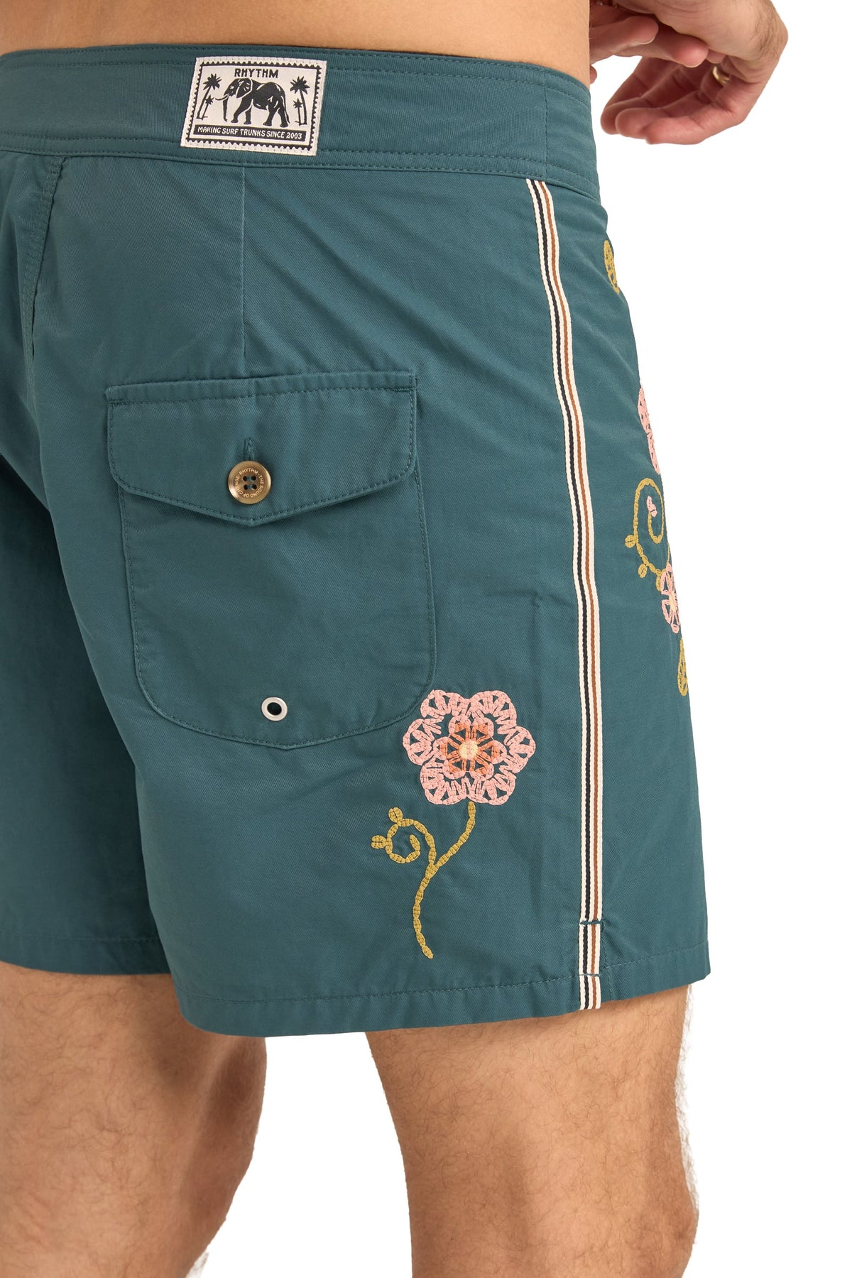 Rhythm Heritage Flower 17" Boardshorts - Slate – alternate view 1
